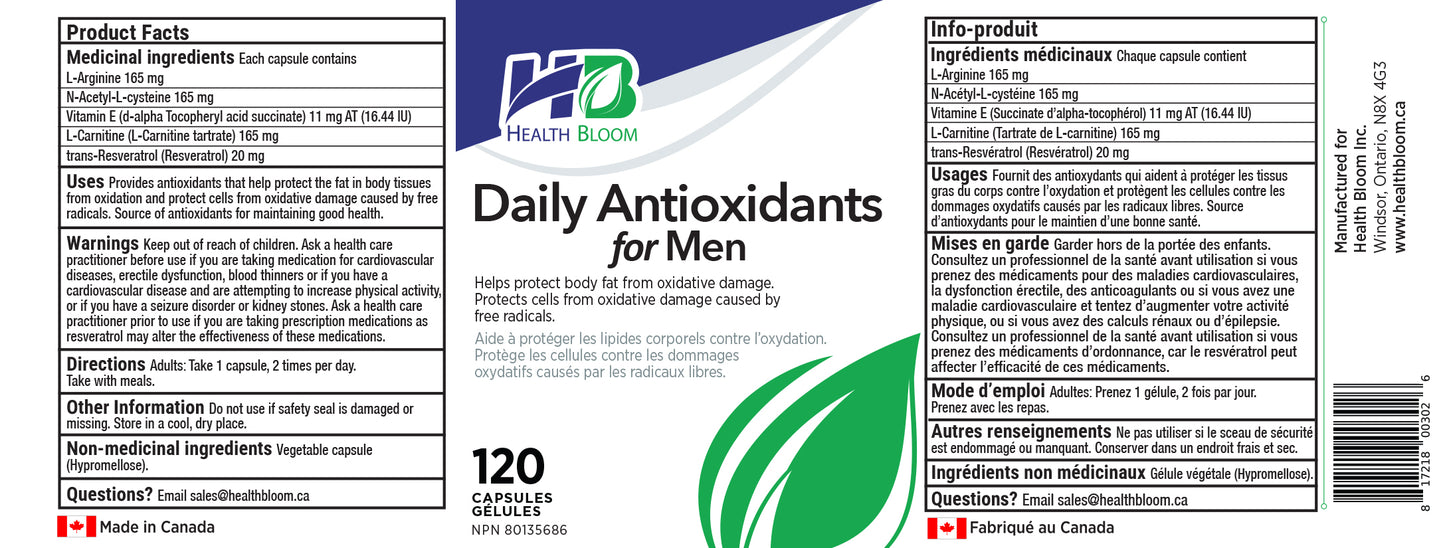 Daily Antioxidants for Men