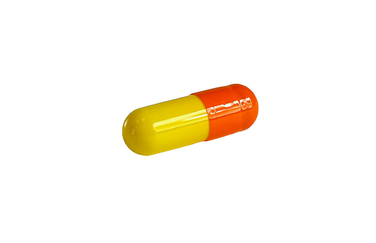 Empty Gelatin Capsules Size 00 Orange/Yellow