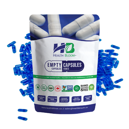 Empty Gelatin Capsules Size 4 Blue/Blue