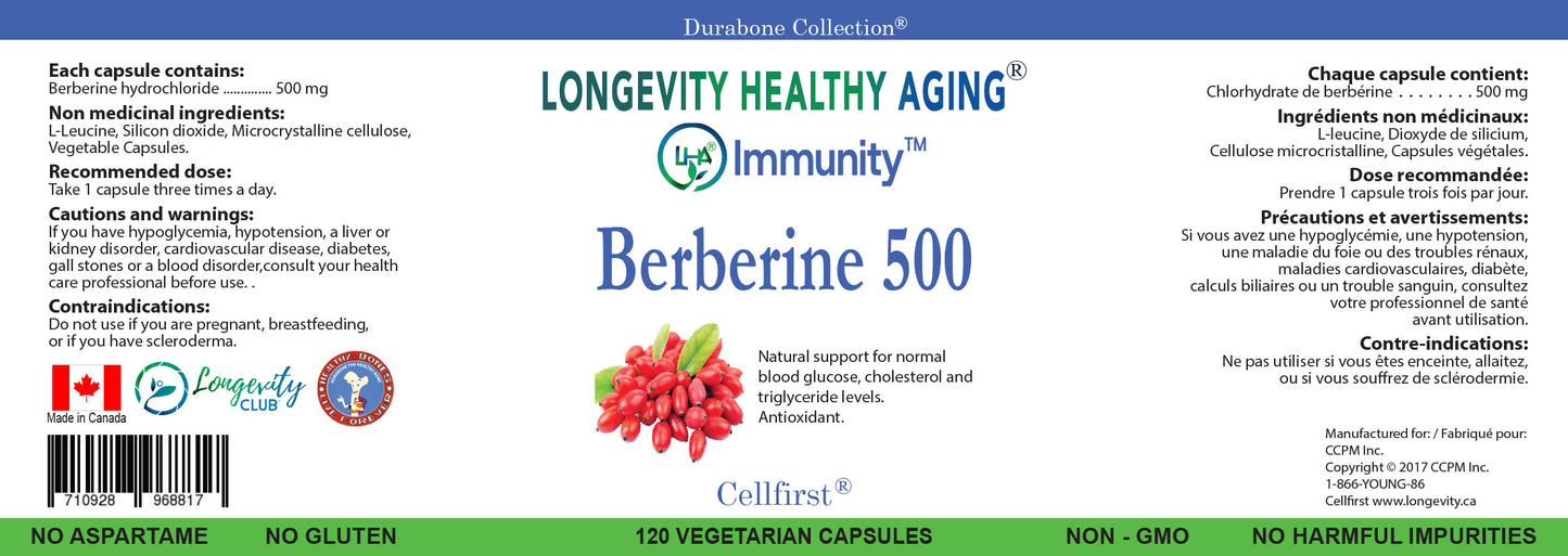 Longevity Club:  Berberine 500