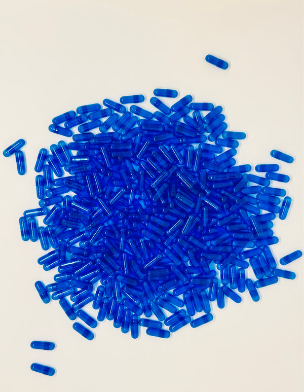 Empty Gelatin Capsules Size 4 Blue/Blue