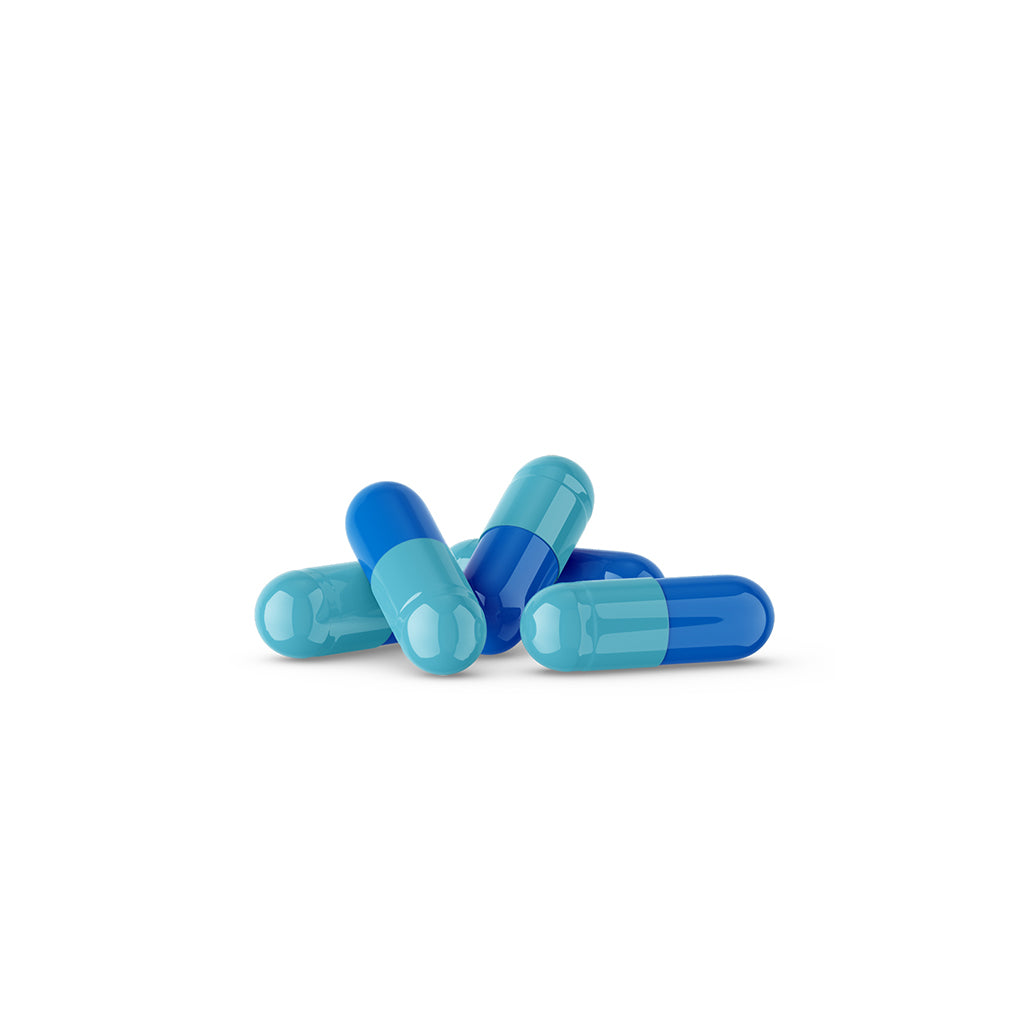 Empty Gelatin Capsules Size 1 Light/Dark Blue