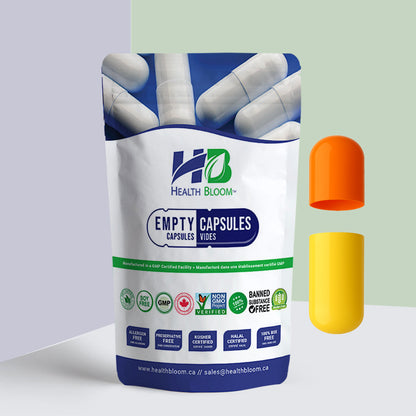 Orange Yellow Capsules Separated