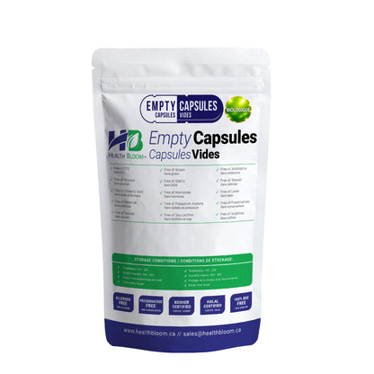 Empty Organic Vegetable Capsules Size 00 Natural
