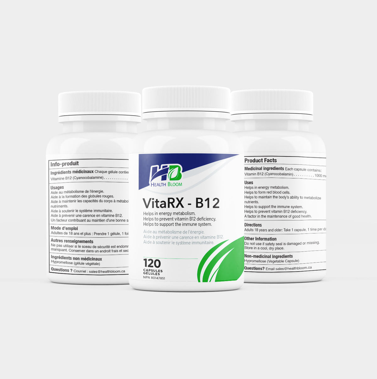 VitaRX-B12 Cyanocobalamin – 120 Capsules