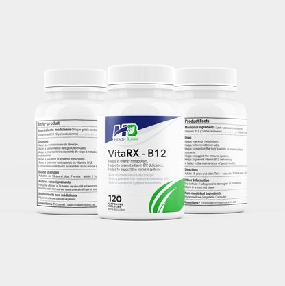VitaRX-B12 Cyanocobalamin – 120 Capsules