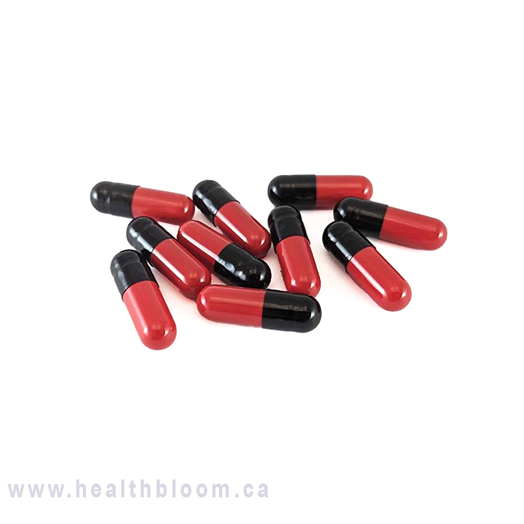 Empty Gelatin Capsules Size 00 Black/Red