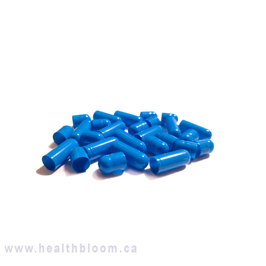 Empty Gelatin Capsules Size 0 Separated Caribbean Blue