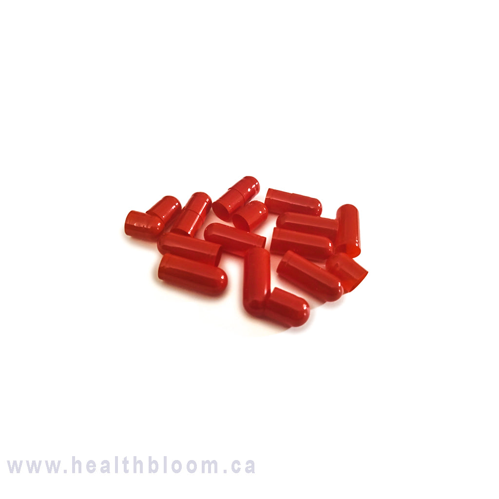 Gelatin Capsules Red Separated