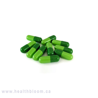 Empty Gelatin Capsules Size 00 Light/Dark Green